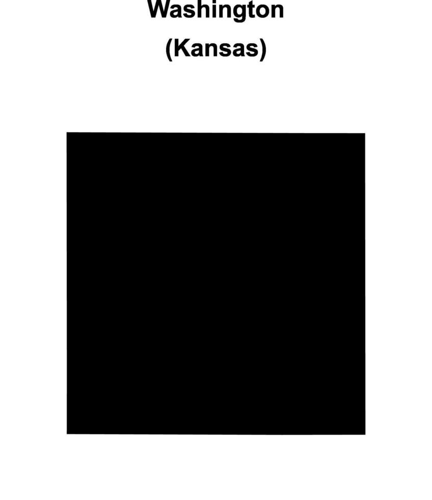 Washington County, Kansas blank outline map vector