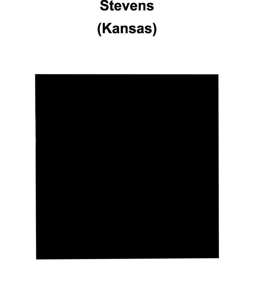 Stevens County, Kansas blank outline map vector