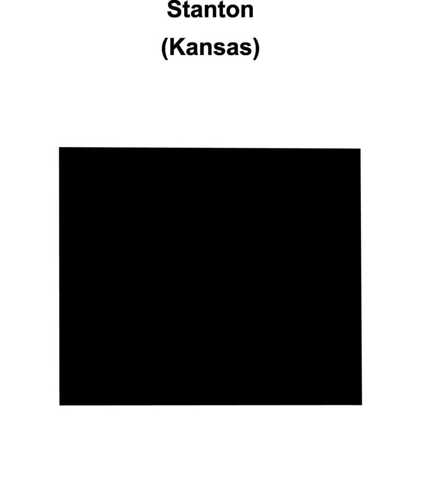 Stanton County, Kansas blank outline map vector