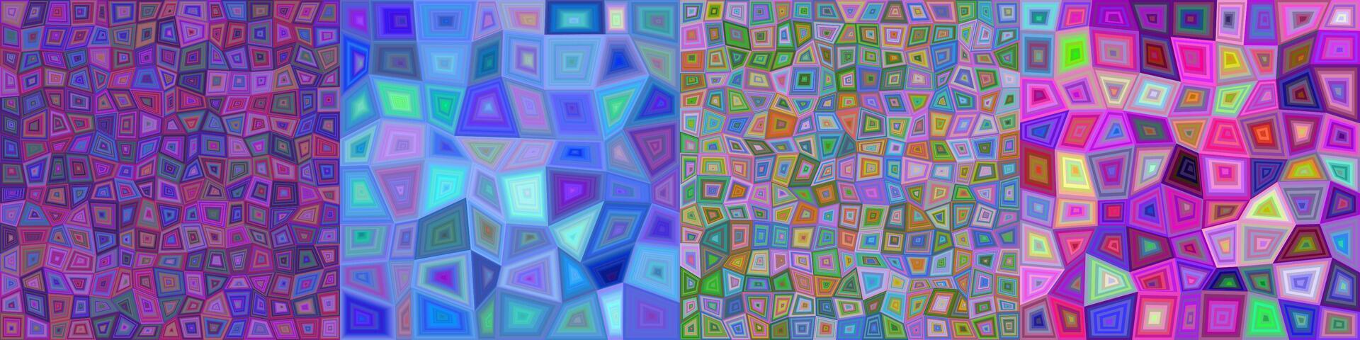 Abstract rectangle polygon background set vector