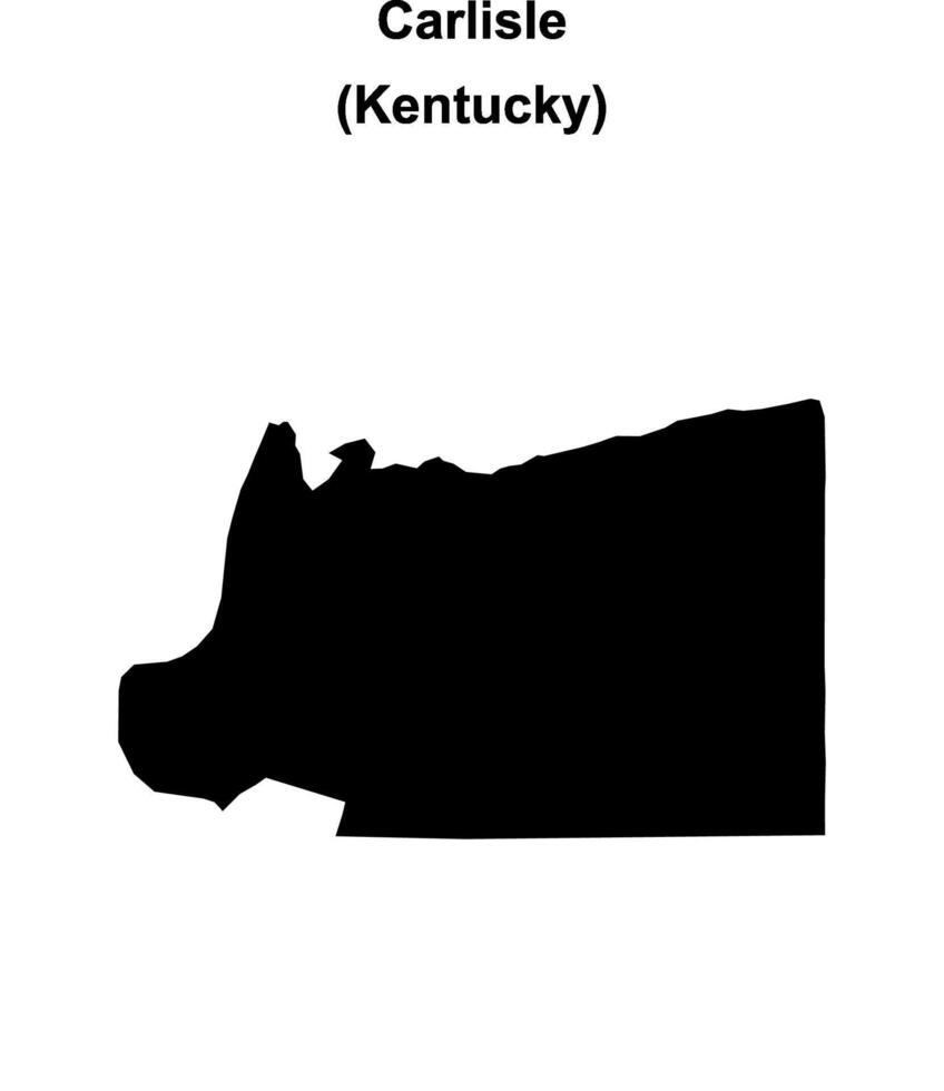 Carlisle County, Kentucky blank outline map vector