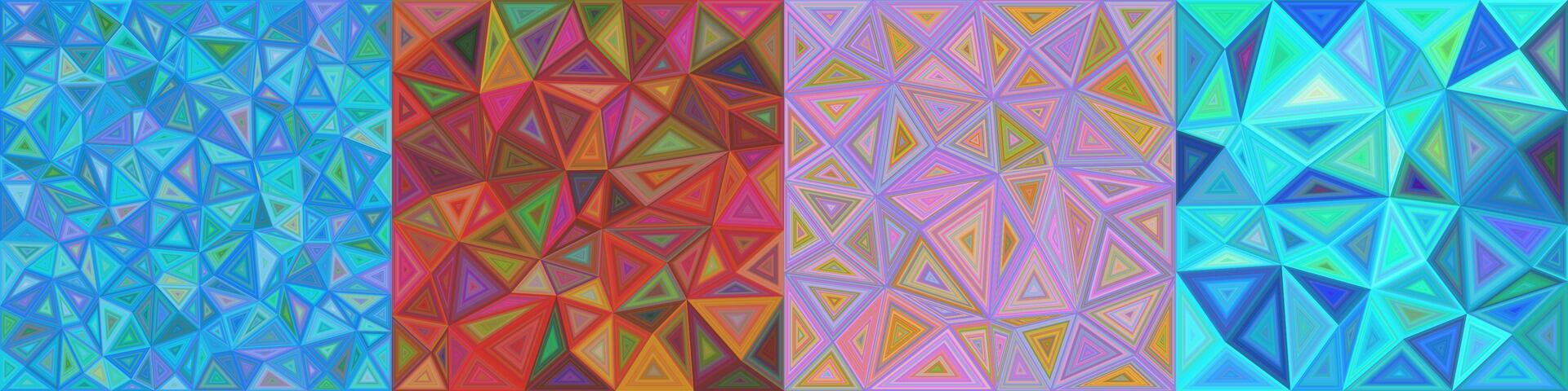 Abstract triangle polygon background set vector
