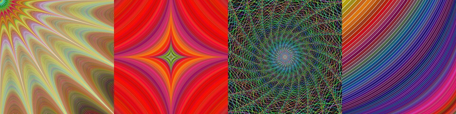 Abstract digital art background set vector