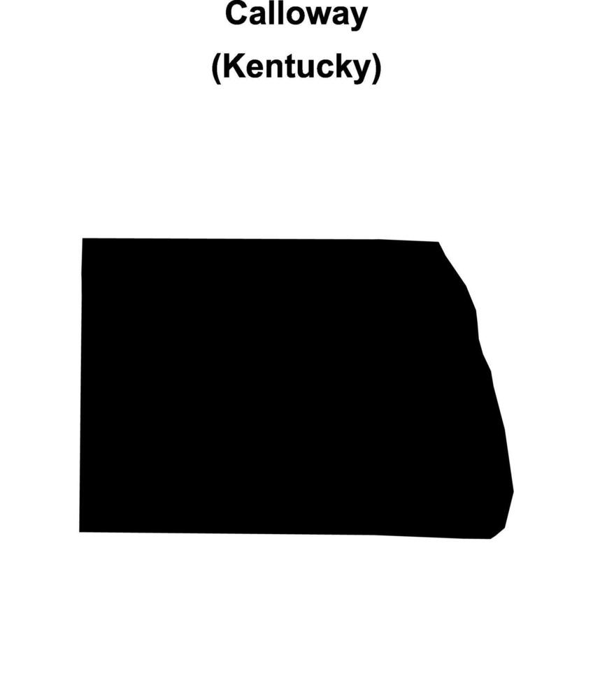 Calloway County, Kentucky blank outline map vector