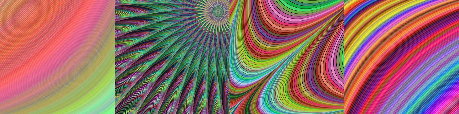 Abstract digital art background set vector