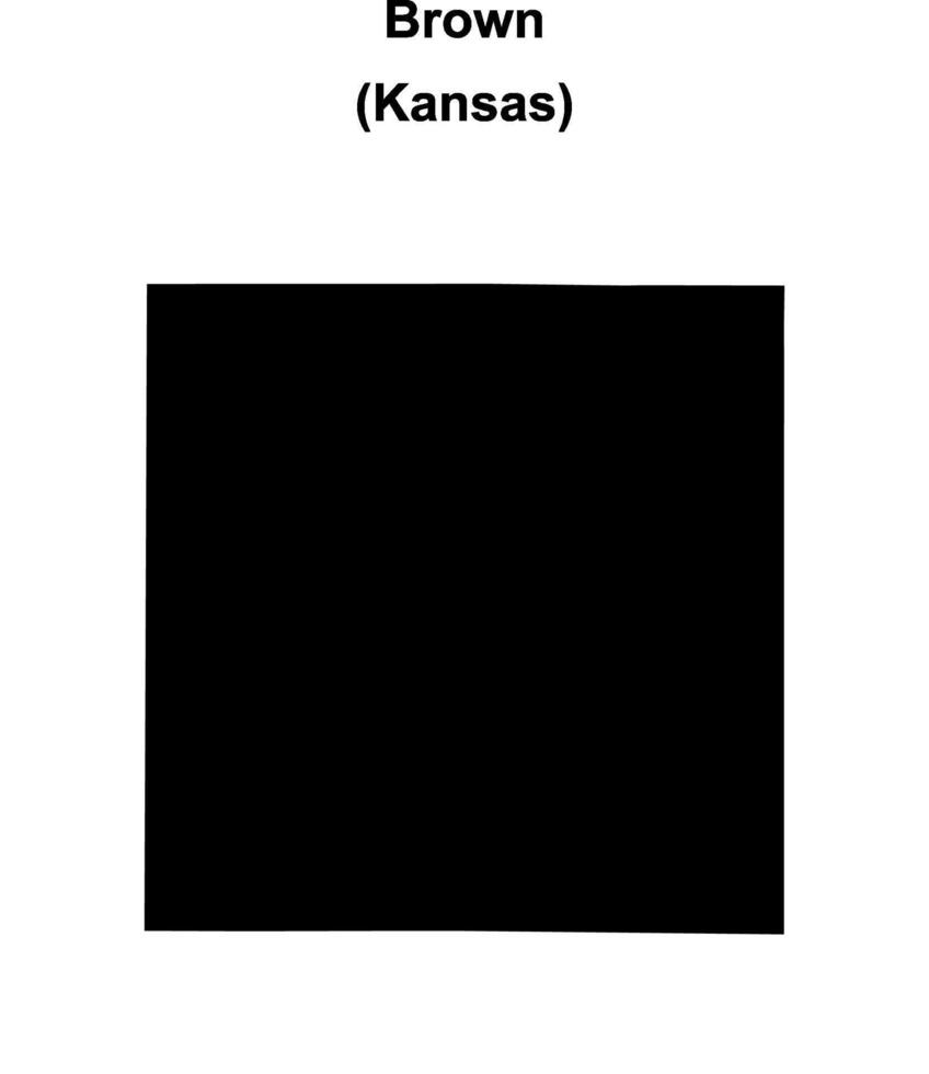 Brown County, Kansas blank outline map vector