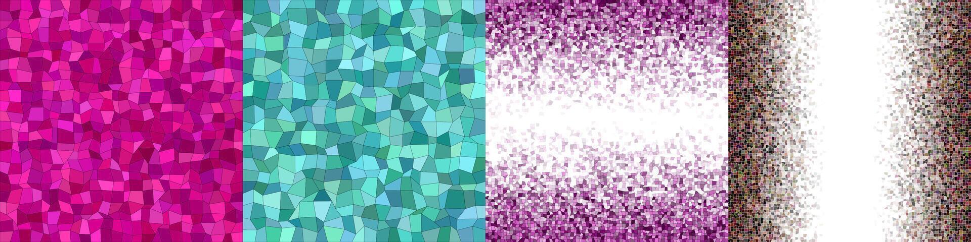 Abstract rectangle polygon pattern background set vector
