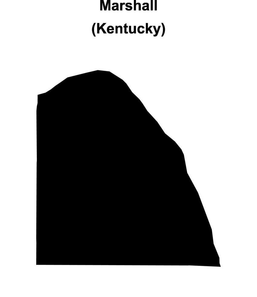 Marshall County, Kentucky blank outline map vector