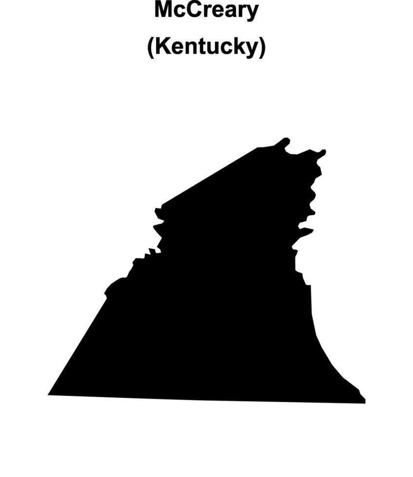 McCreary County, Kentucky blank outline map vector