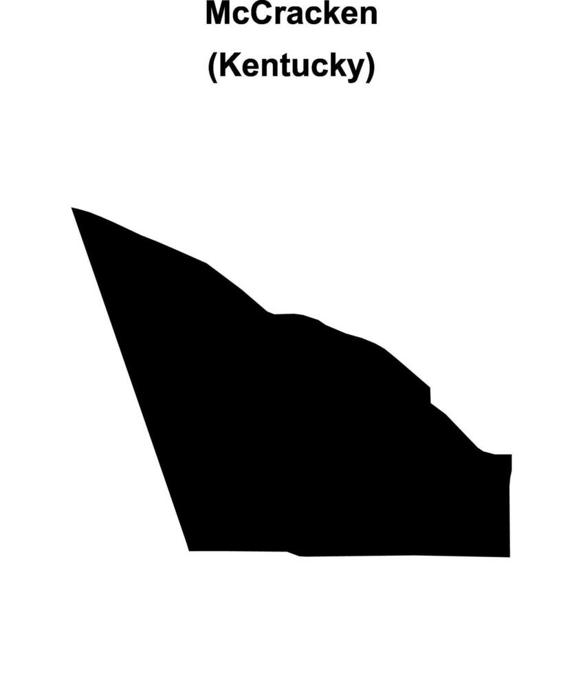 McCracken County, Kentucky blank outline map vector