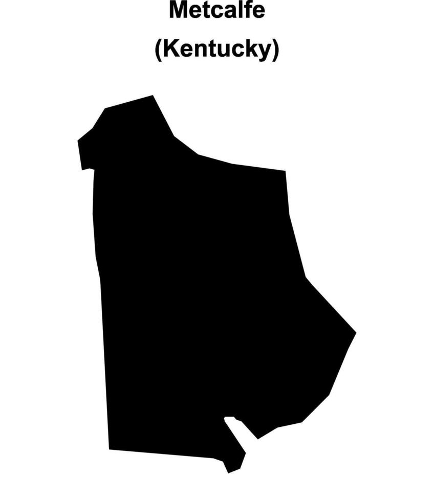 Metcalfe County, Kentucky blank outline map vector