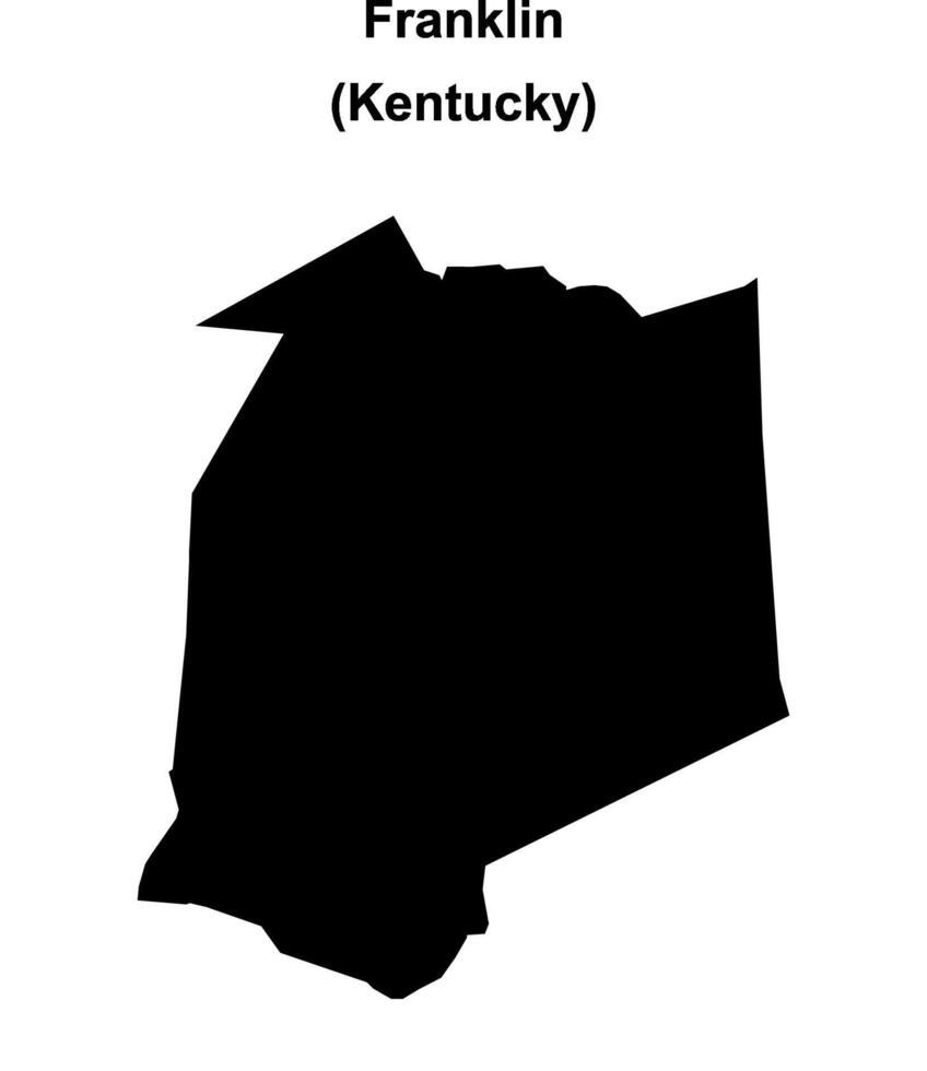 Franklin County, Kentucky blank outline map vector