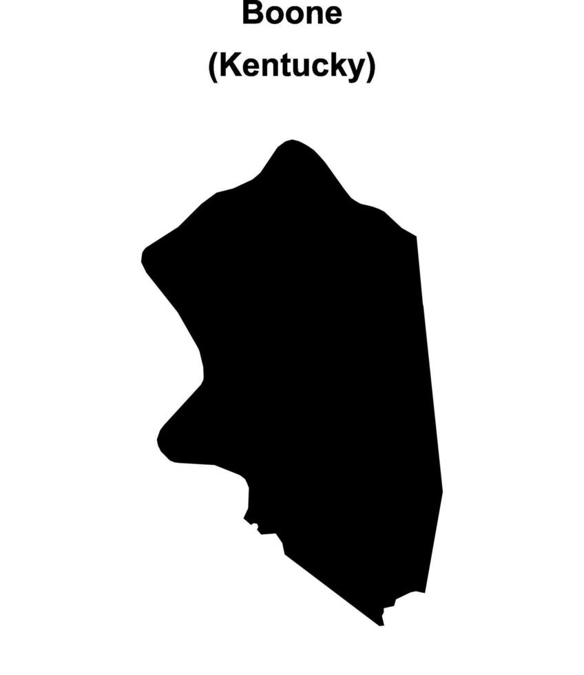 Boone County, Kentucky blank outline map vector