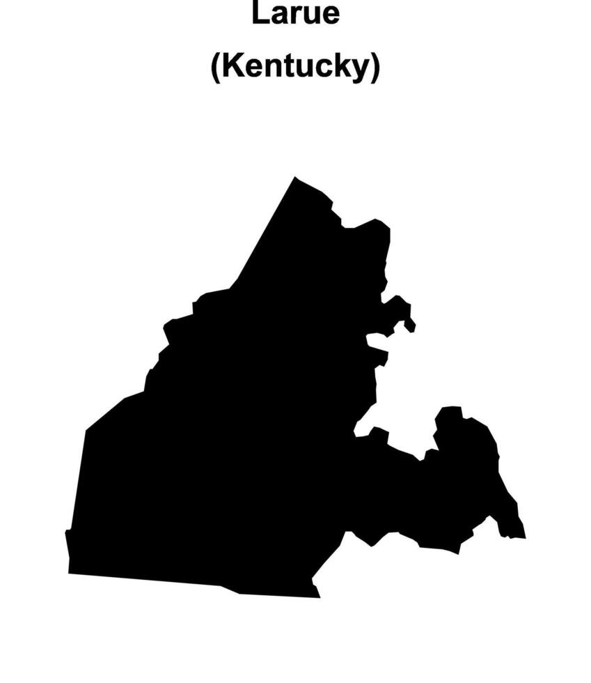Larue County, Kentucky blank outline map vector