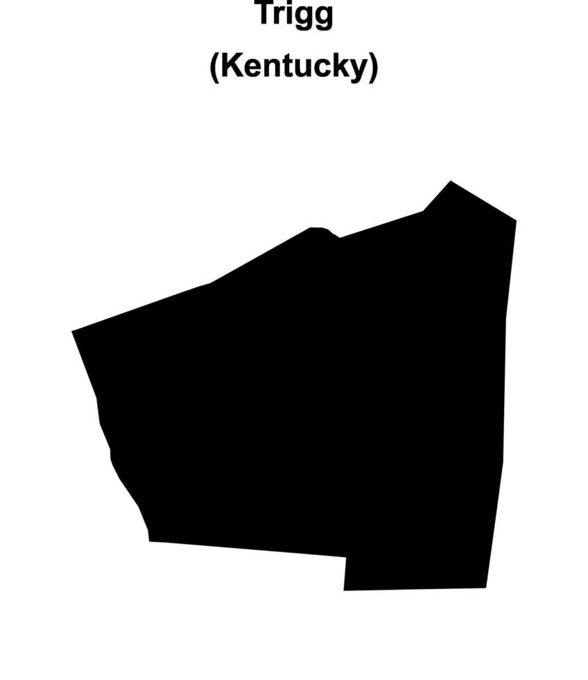 Trigg County, Kentucky blank outline map vector