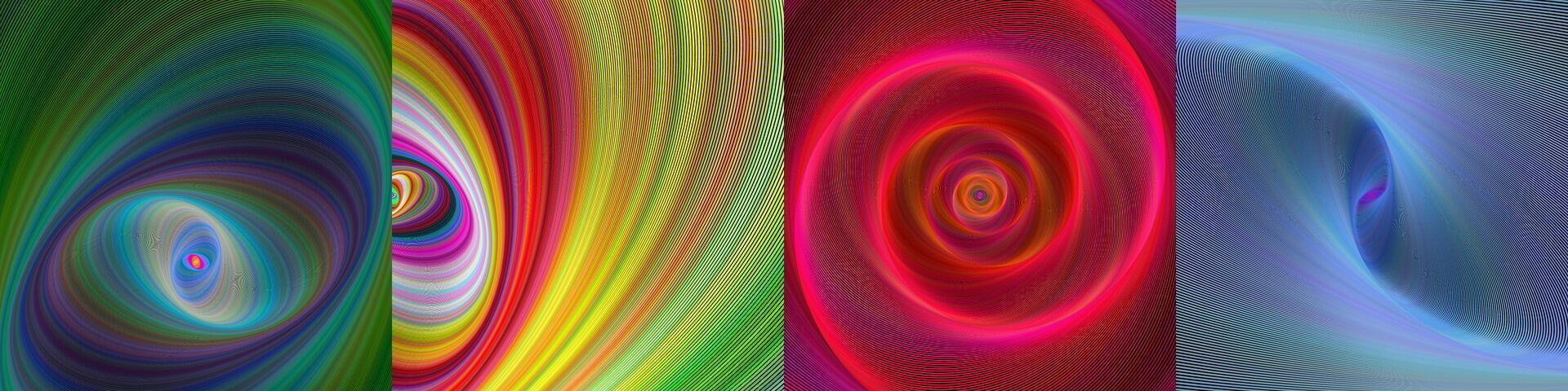 Abstract digital art background collection vector