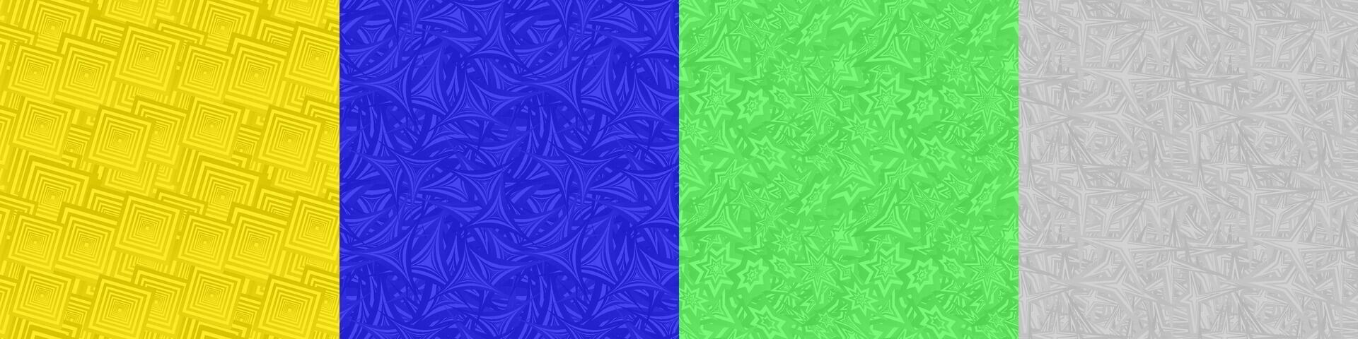 Seamless geometric pattern background set vector
