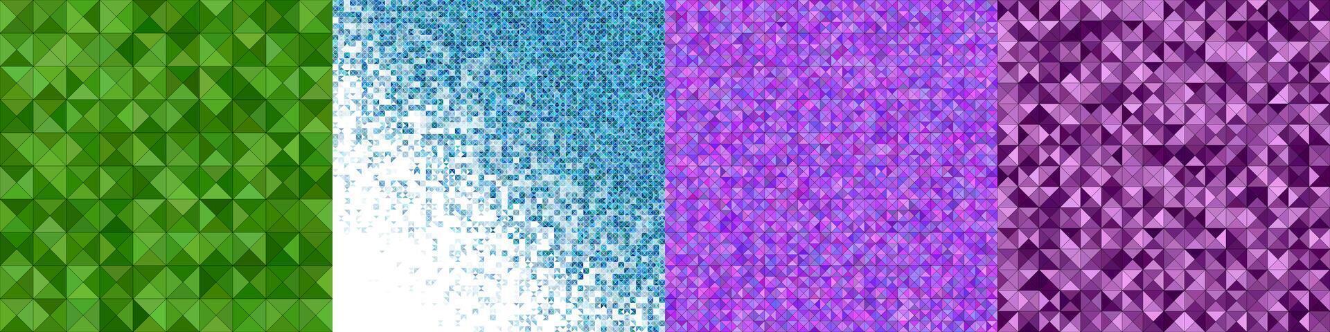 Abstract triangle polygon background set vector