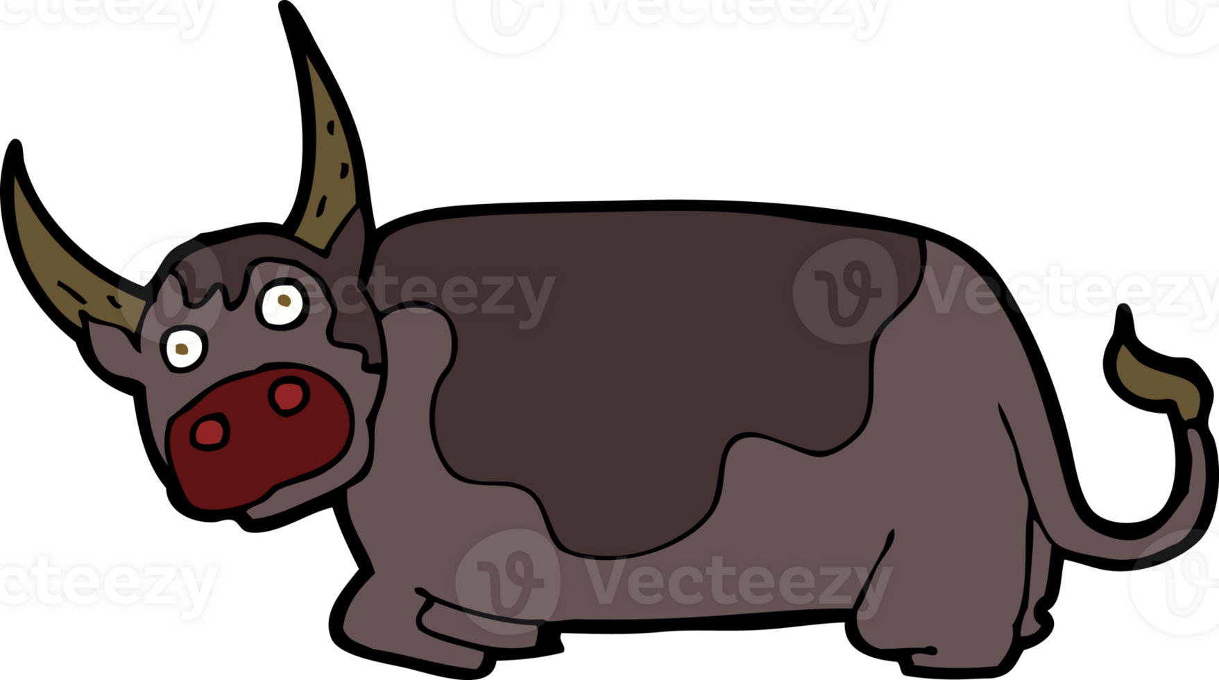 cartoon bull drawing png