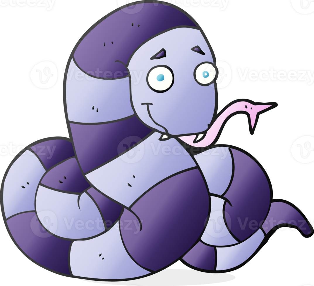 freehand drawn cartoon snake drawing png