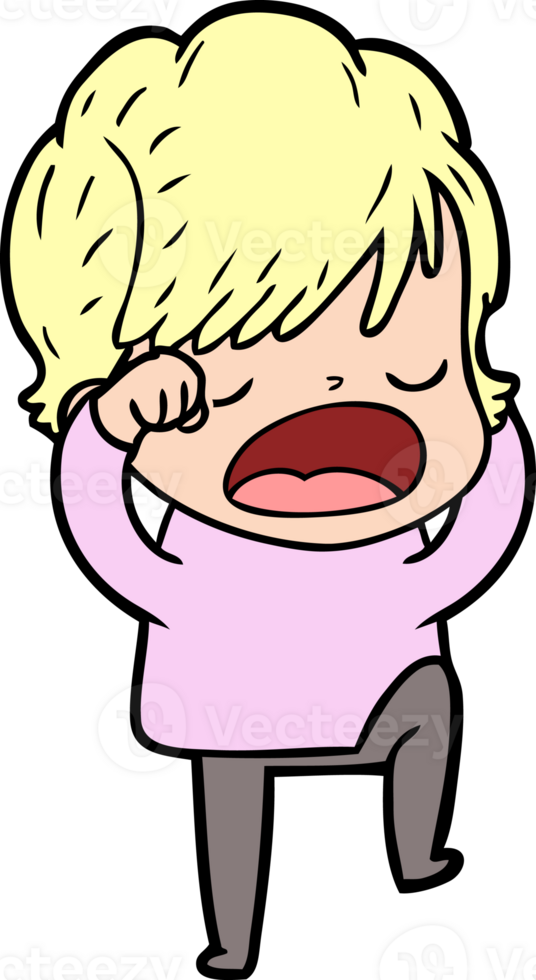 cartoon woman talking drawing png