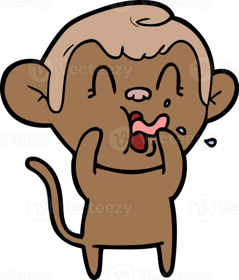 crazy cartoon monkey drawing png