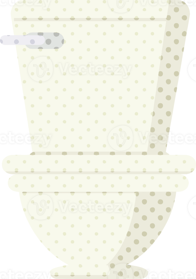 Flat colour illustration of a toilet drawing png