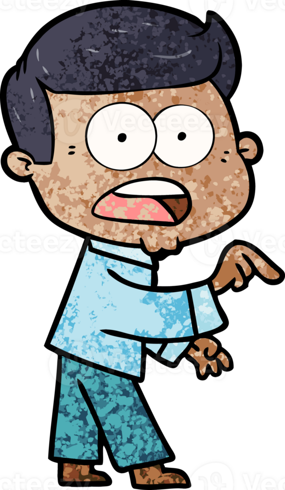 cartoon shocked man drawing png