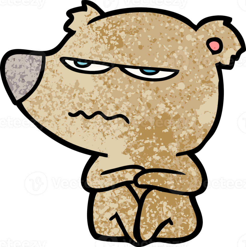 angry bear cartoon drawing png