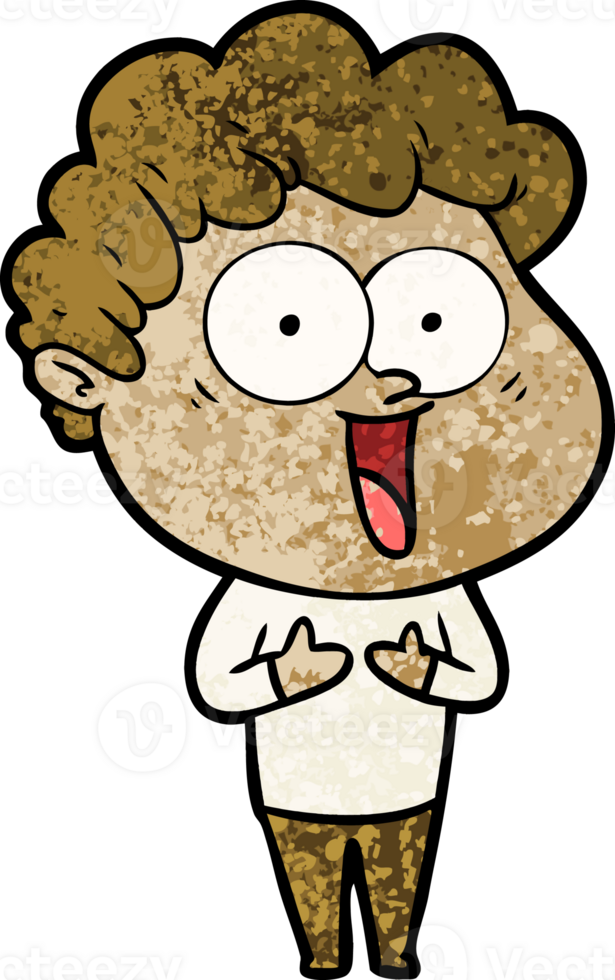 cartoon happy man drawing png