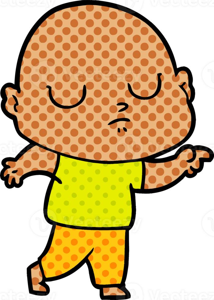 cartoon bald man drawing png