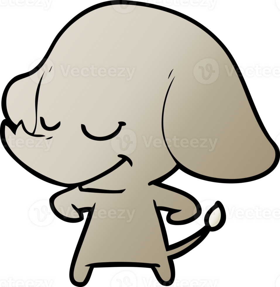 cartoon smiling elephant drawing png