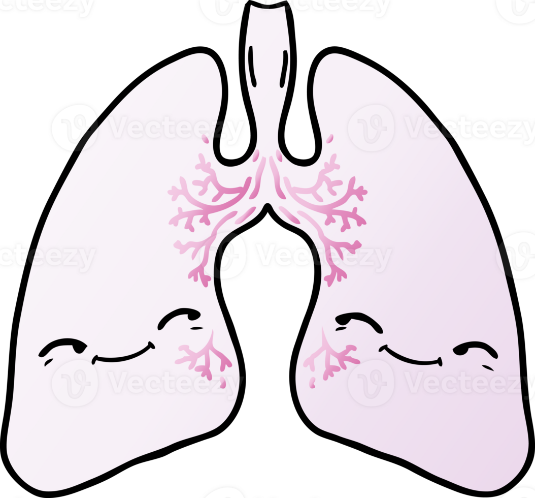 cartoon lungs drawing png