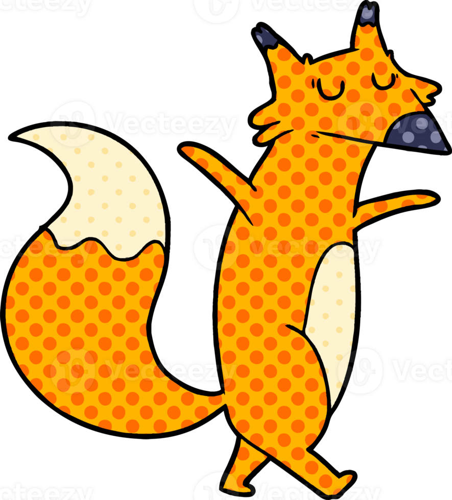 cartoon fox drawing png