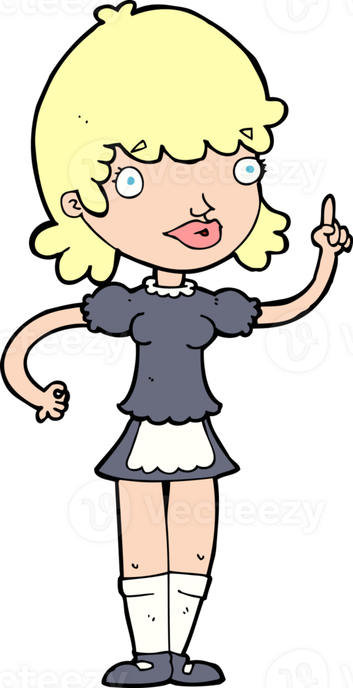 cartoon maid drawing png