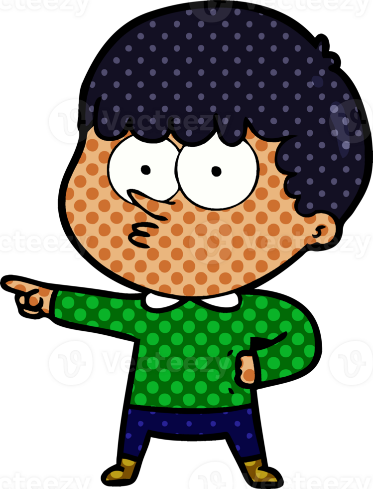cartoon pointing boy drawing png