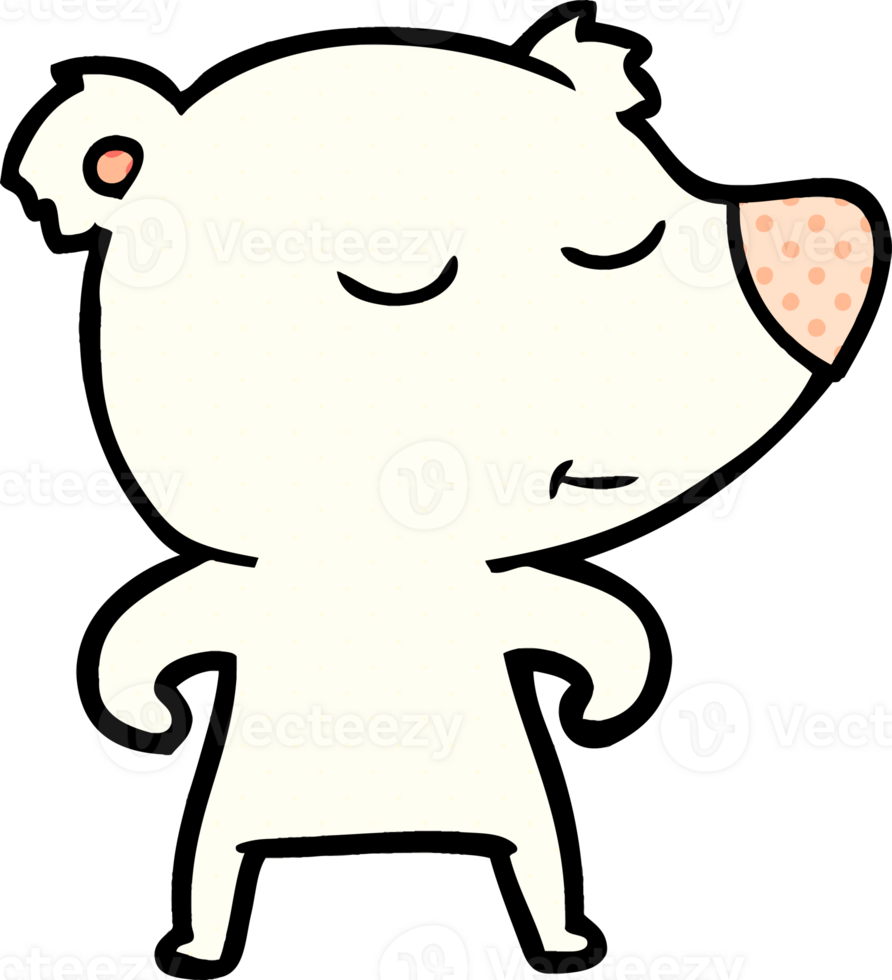 cartoon polar bear drawing png