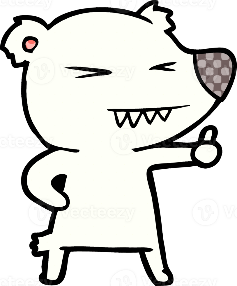 polar bear cartoon drawing png