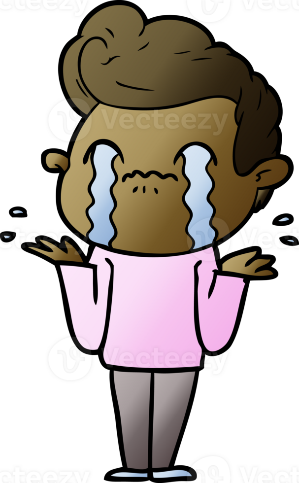 cartoon man crying drawing png
