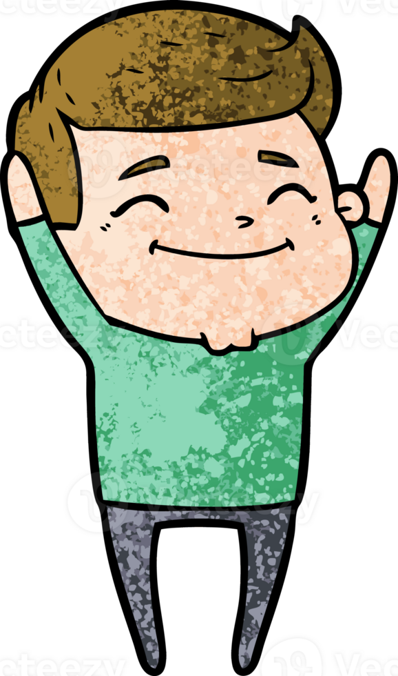 happy cartoon man drawing png