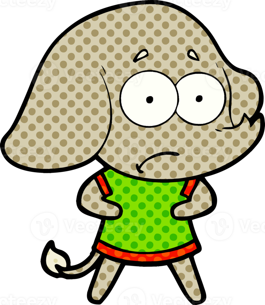 cartoon unsure elephant drawing png