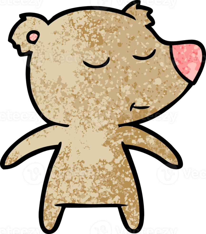 happy cartoon bear drawing png