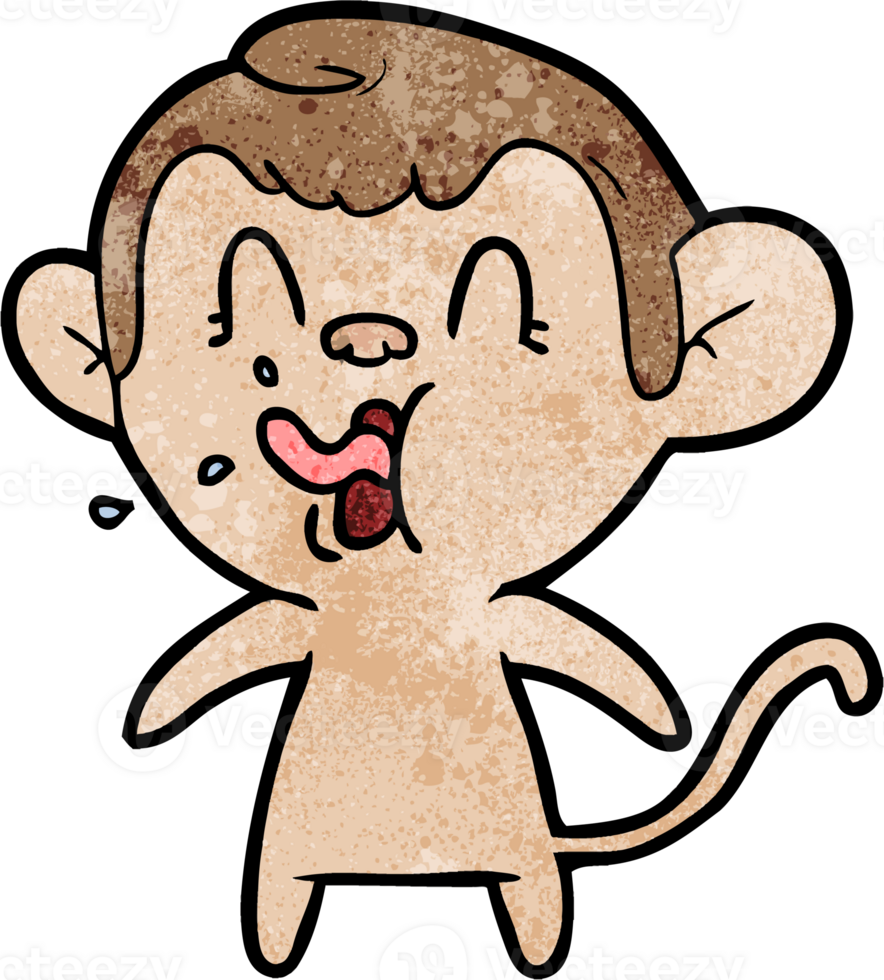 crazy cartoon monkey drawing png