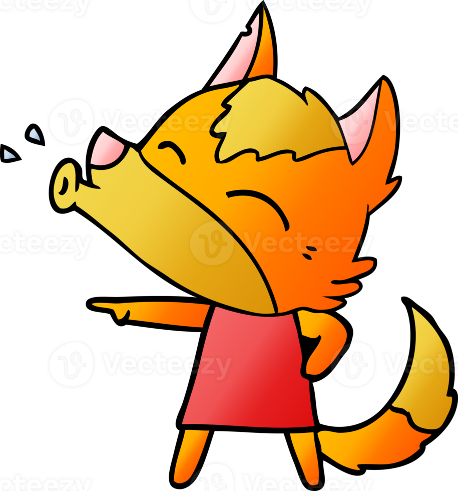fox cartoon character drawing png