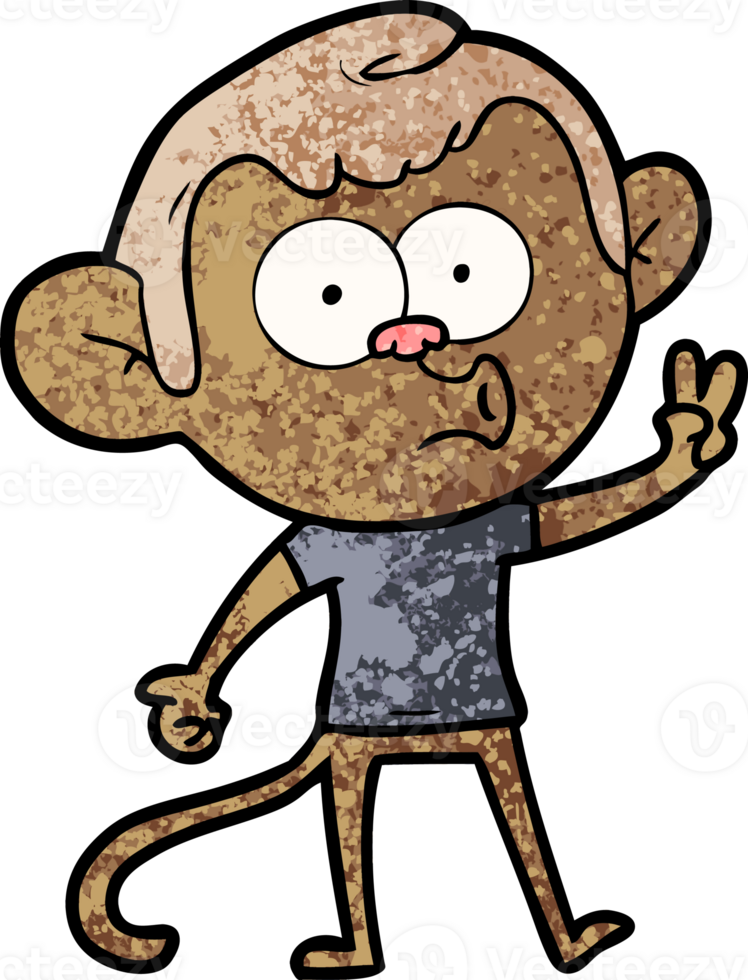 cartoon hooting monkey drawing png