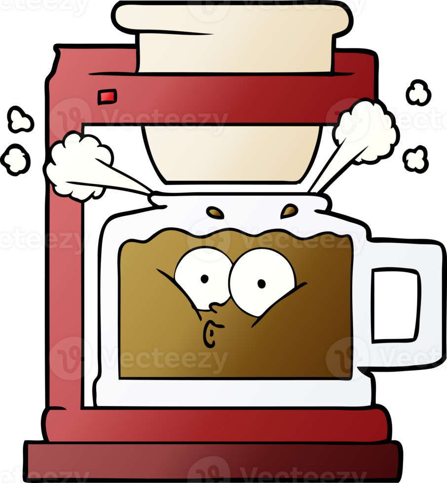 steaming hot coffee pot drawing png