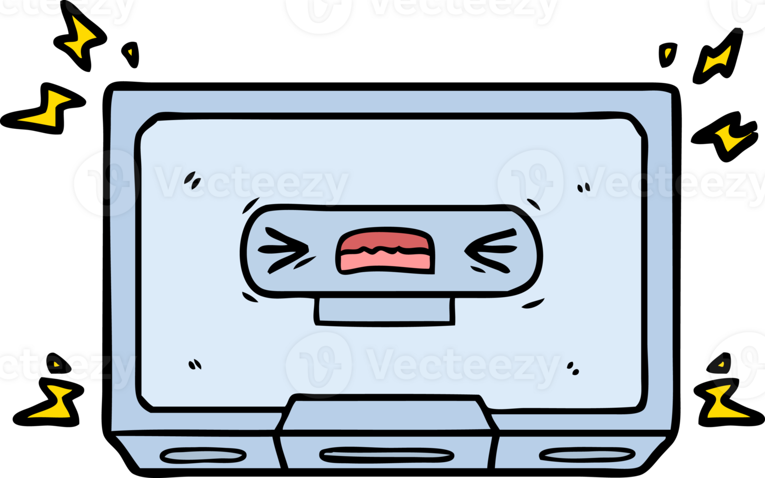 cartoon angry old cassette tape drawing png