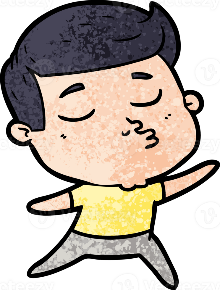 cartoon model guy pouting drawing png