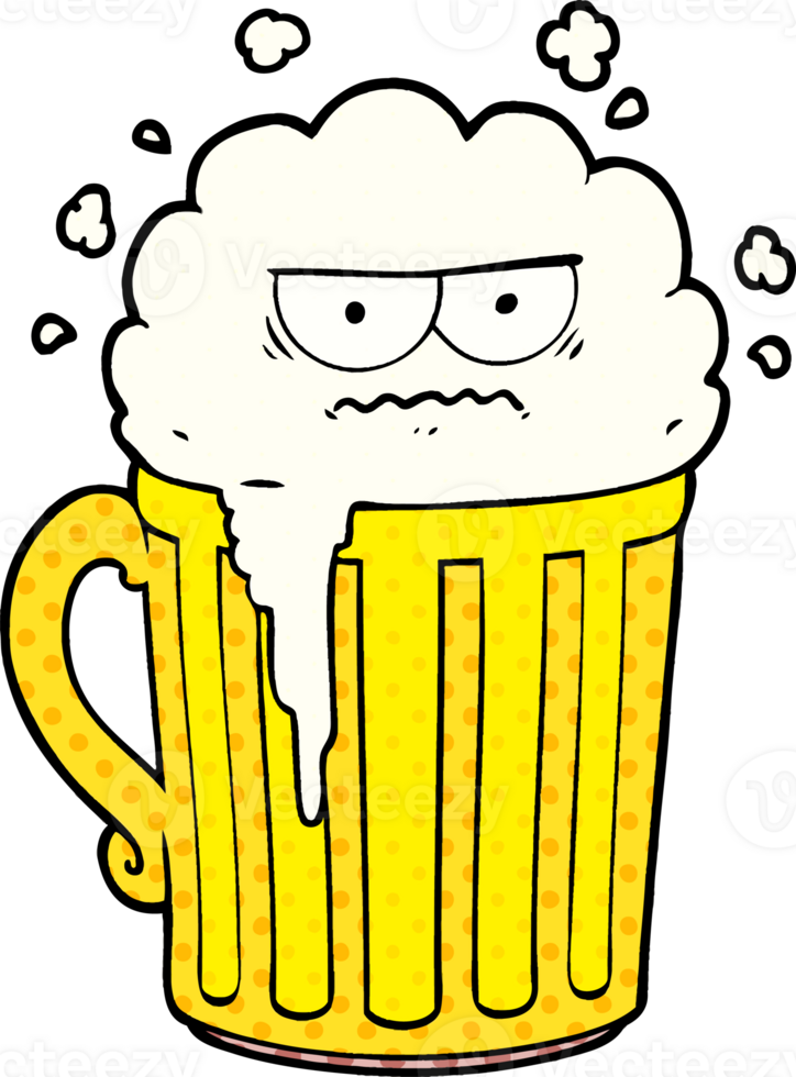 cartoon mug of beer drawing png