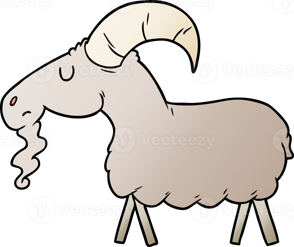 cartoon goat drawing png